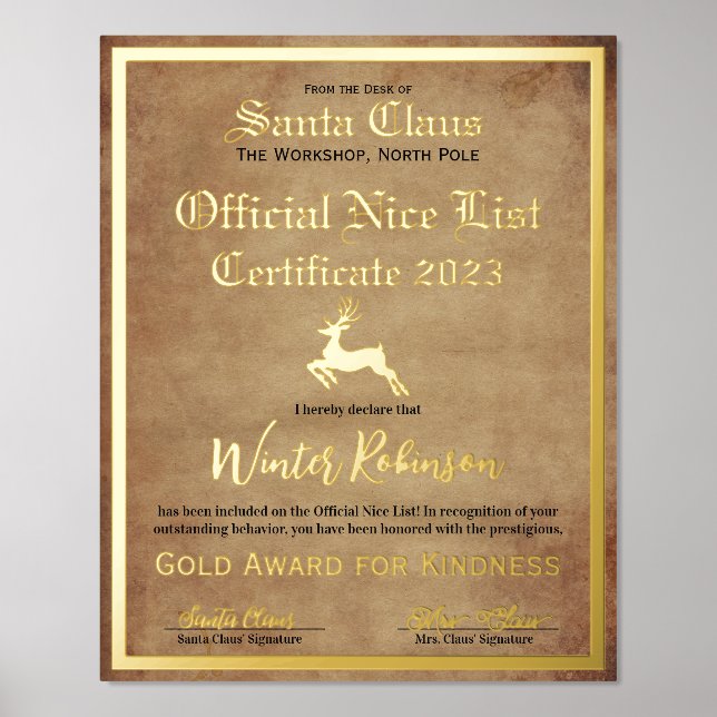 Metalizada Impresión del Relieve metalizado de certificado de (Anverso)