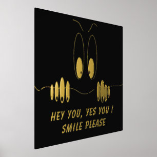 Metalizada Póster de impresión de papel de oro negro con text