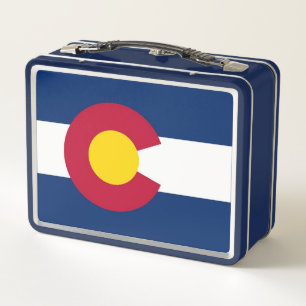Metalizado Caja de Comidas Inoxidable con bandera