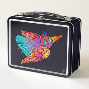 Metalizado Creatura de pájaro colorida del Lunchbo