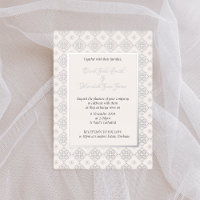 Invitación formal a la boda complicada con Relieve
