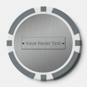 Metalizado Look personalizado fichas de póker