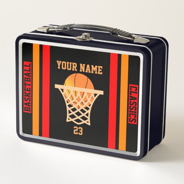 Metalizado Lunchbox de los clásicos de básquetbol  (Anverso)
