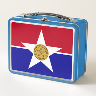 Metalizado Lunchbox inoxidable - bandera de Dallas