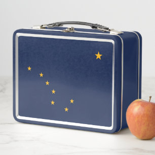 Metalizado Lunchbox inoxidable con bandera de Alas