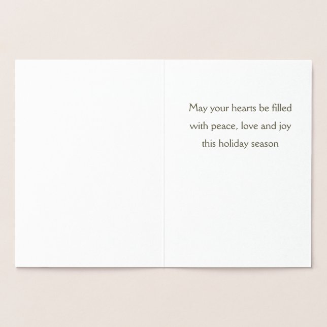 Metalizado Peace on Earth Angel con tarjeta de Relieve metali (Interior)