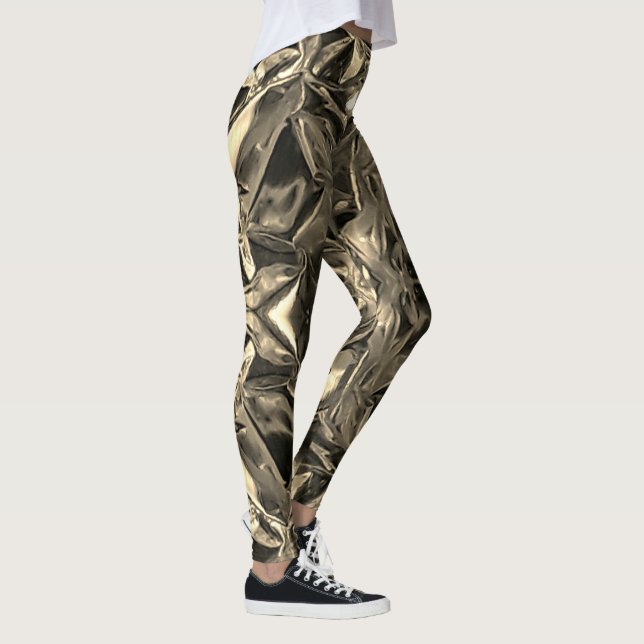 Metallic Abstract 101 Sepia Leggings (Derecha)