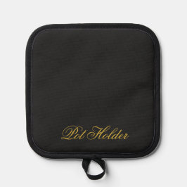 Metallic Black Pot Holder for Safe Handling