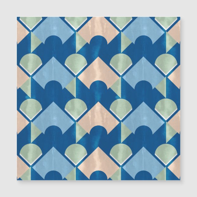 Metallic blue geometric diamond shapes  (Anverso)