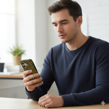 Metallic Gold with Black Dot Style