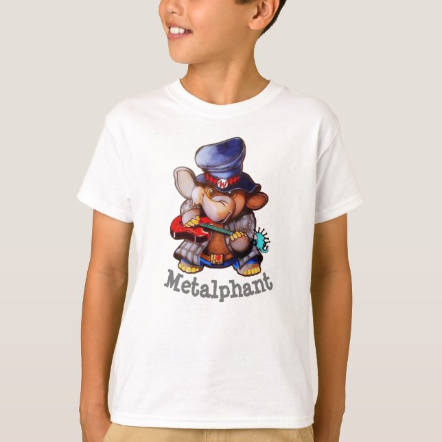Metalphant con la camiseta del niño de la guitarra (Anverso)