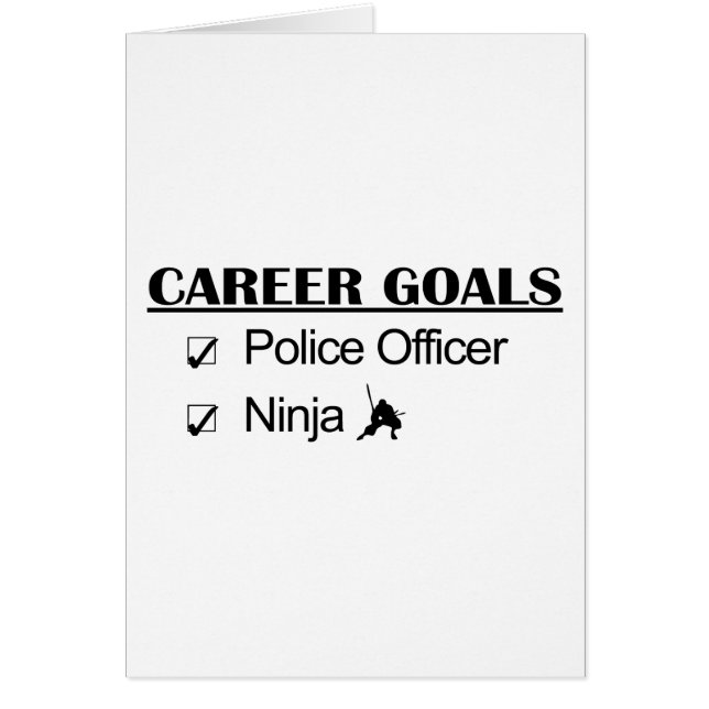 Metas de la carrera de Ninja - oficial de policía (Frente)