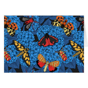 Metas en la hidrangea azul