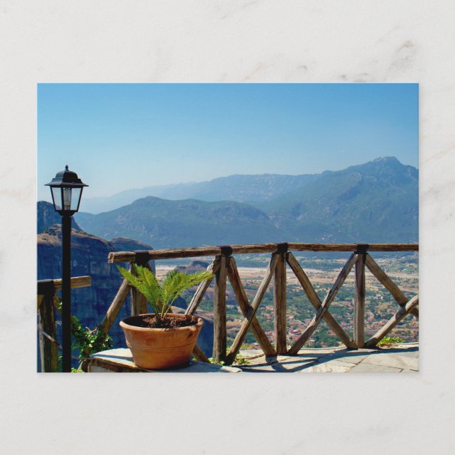 Meteora, postal de Grecia (Anverso)