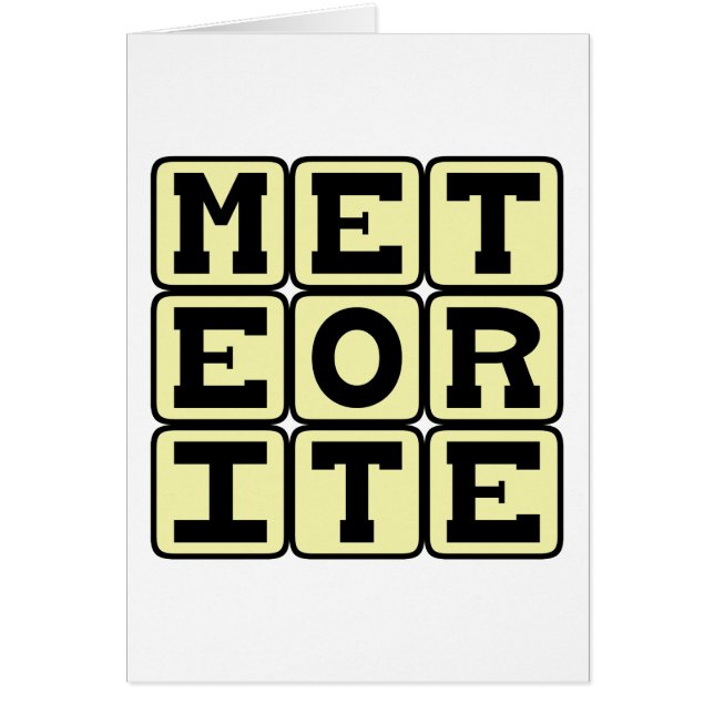 Meteorito, ruina de espacio (Frente)