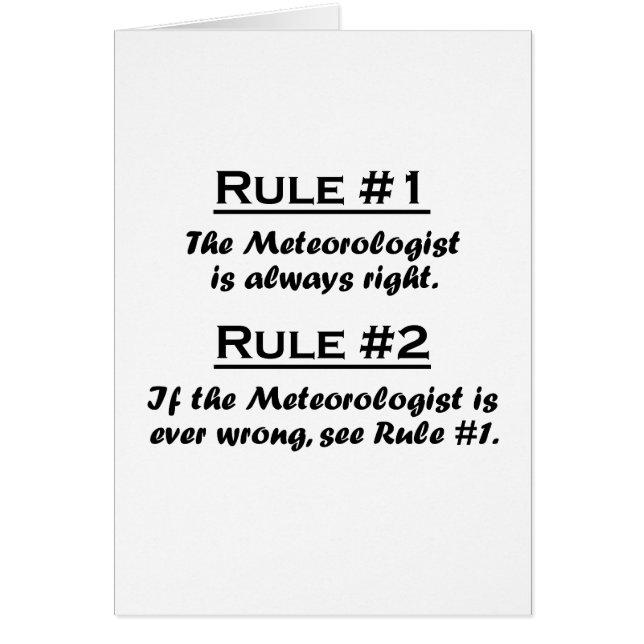 Meteorólogo de la regla (Frente)