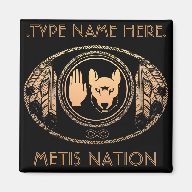 Metis Fridge Magnet Imán Personalizado de Bandera  (Frente)