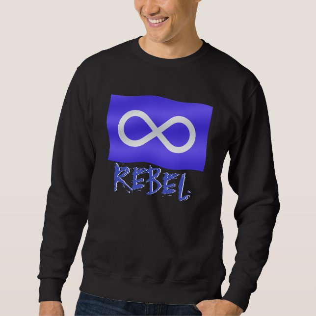 Metis Rebel Sweatshirt Metis Flag Camisetas Metis  (Anverso)