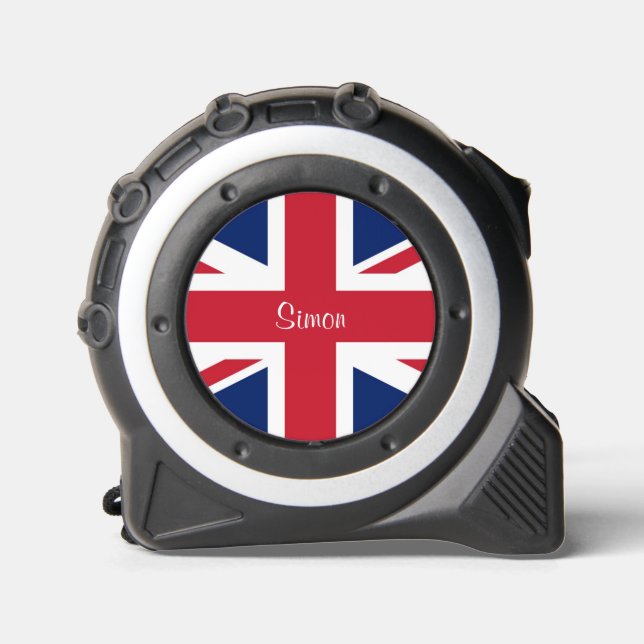 Métrica Medida de cinta Union Jack British Flag Reino Unid (Anverso)