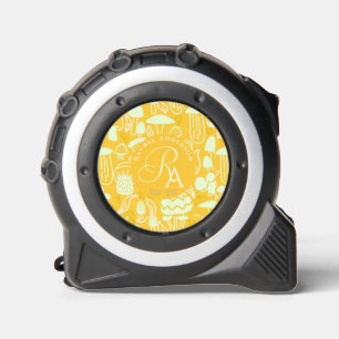 Métrica Medida de la cinta Mushroom Monogram Mustard