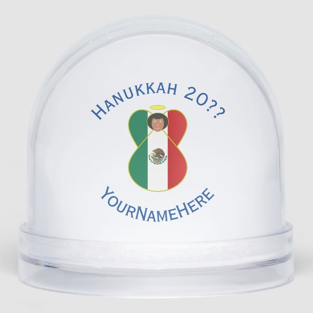 Mexican Angel Hanukkah Flag Personalized (Anverso)