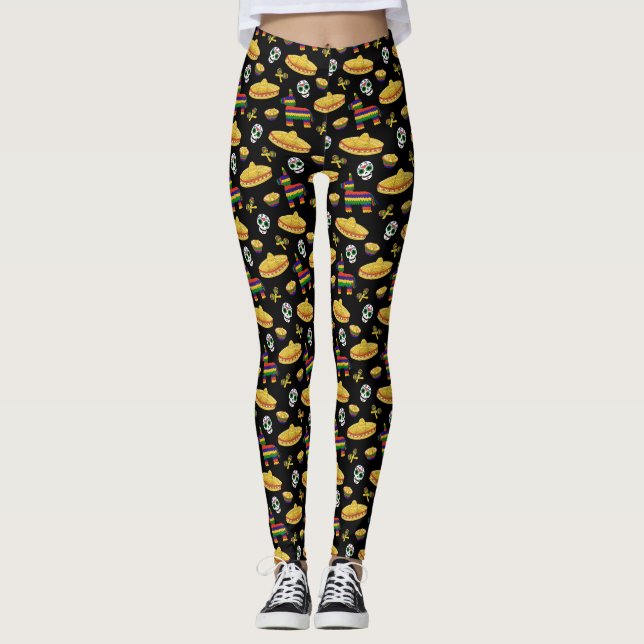 Mexican Fiesta & Día de Muertos Leggings (Anverso)