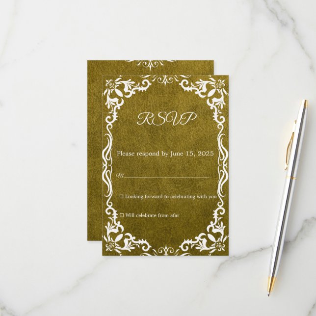 Mexican Papel Picado Wedding RSVP Card (Anverso/Reverso In Situ)