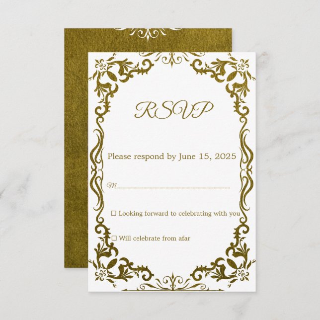 Mexican Papel Picado Wedding RSVP Card (Anverso / Reverso)