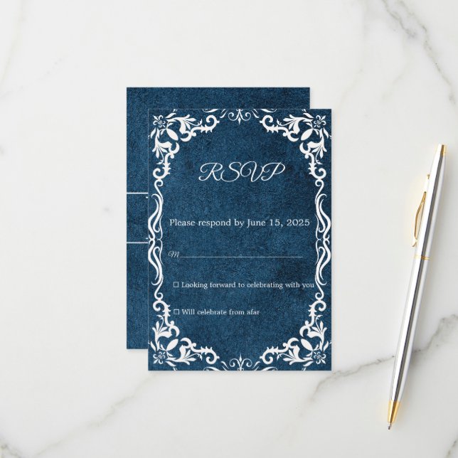 Mexican Papel Picado Wedding RSVP Card (Anverso/Reverso In Situ)