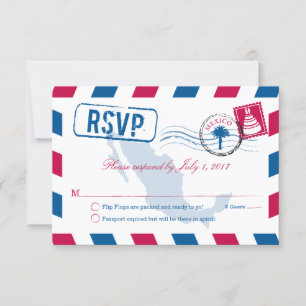 México Airmail Wedding RSVP