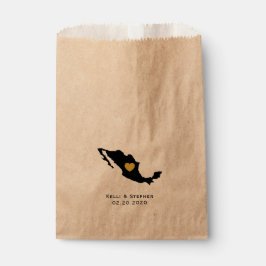 México Boda Favor Trate Sacks, Mapa Bolsas de Rega