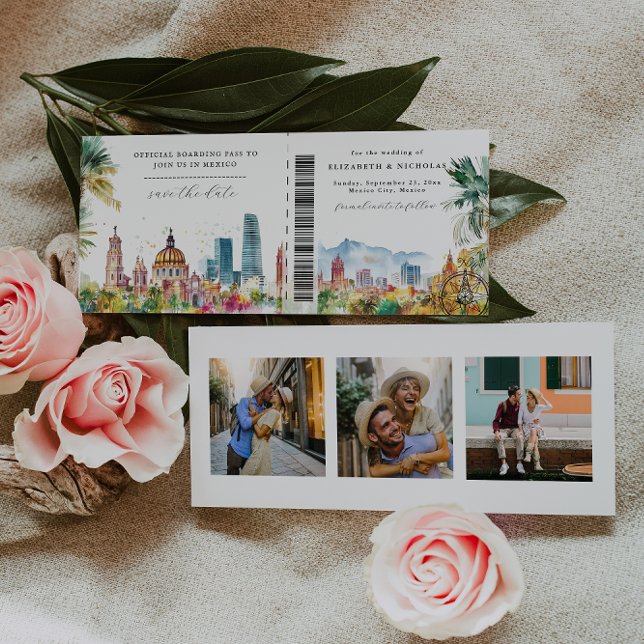 Mexico | Destination Wedding Boarding Pass (Subido por el creador)