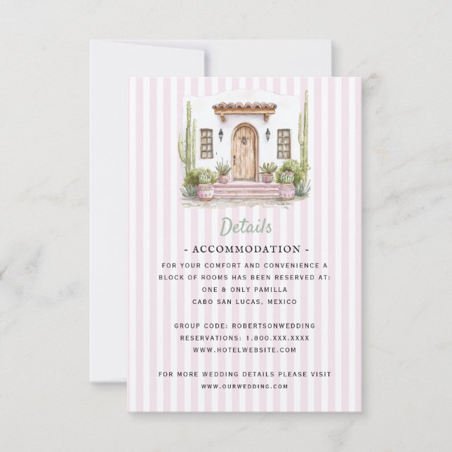 Mexico Destination Wedding | Details RSVP Card (Anverso)