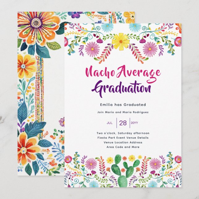 México FIESTA GRADUATION Invitación al arte popula (Anverso / Reverso)