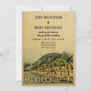 México Invitación a la boda Vieja a mediados del s