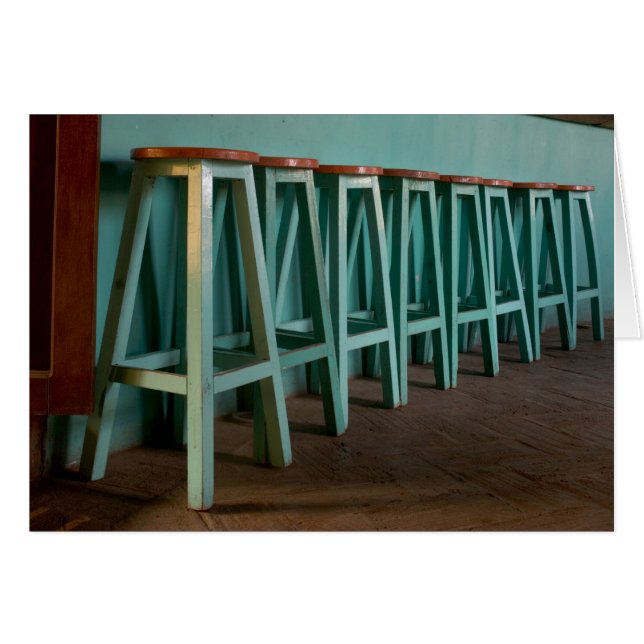 México, Oaxaca, Green Bar Stools pared (Anverso (Horizontal))