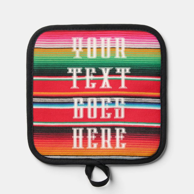 México personalizado poncho Oven Mitt y Holders (Anverso)