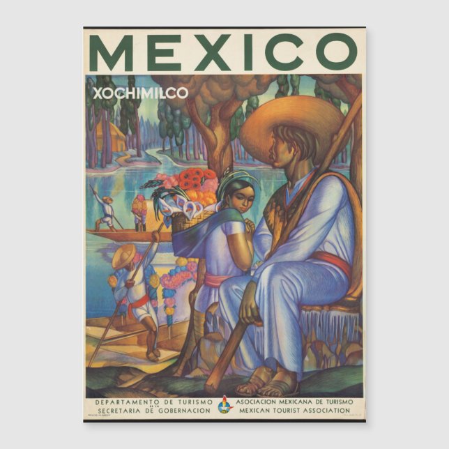 México, poster de viajes vintage, (Anverso)