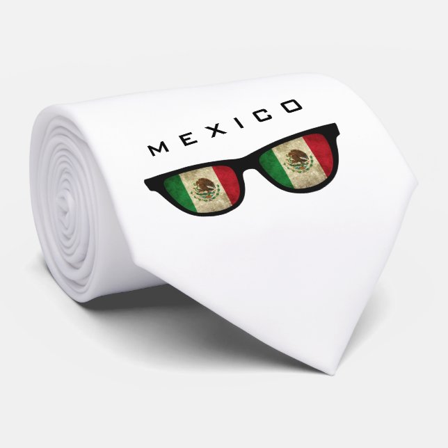 México sombras personalizado corbata de texto y co (Enrollado)