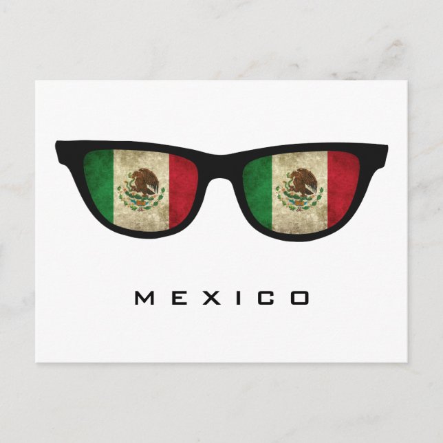México Sombras personalizado texto y postal color (Anverso)
