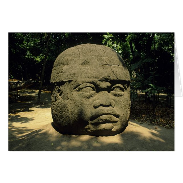 México, Villahermosa, cabeza gigante Olmeca, La Ve (Anverso (Horizontal))