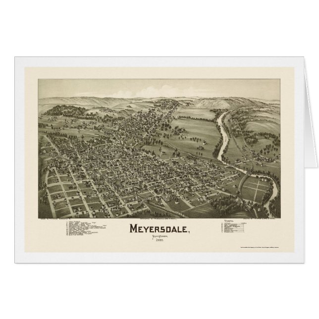 Meyersdale, mapa panorámico del PA - 1900 (Anverso (Horizontal))