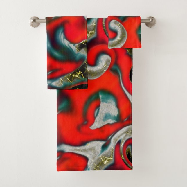 Mezcla abstracta de la mancha de gradiente rojo so (In situ)