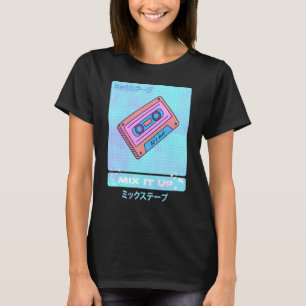 Mezcla camiseta Vaporwave Art Cassette 80 Japanes