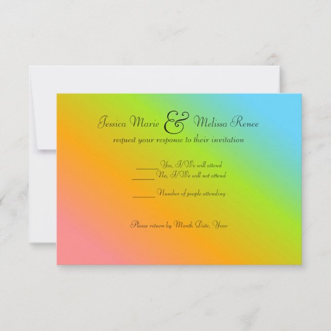 Mezcla de arcoiris - RSVP (Anverso)