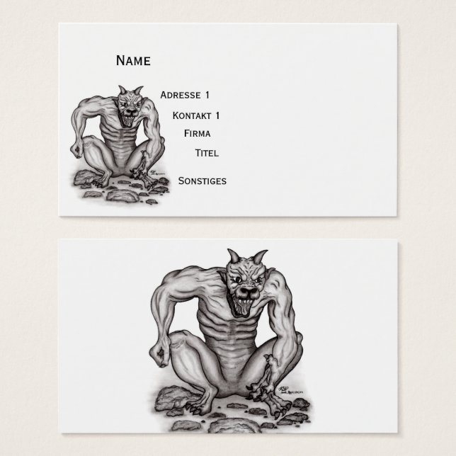 Mezcla de Creatura - Troll, Golem y Devil (Anverso y reverso)