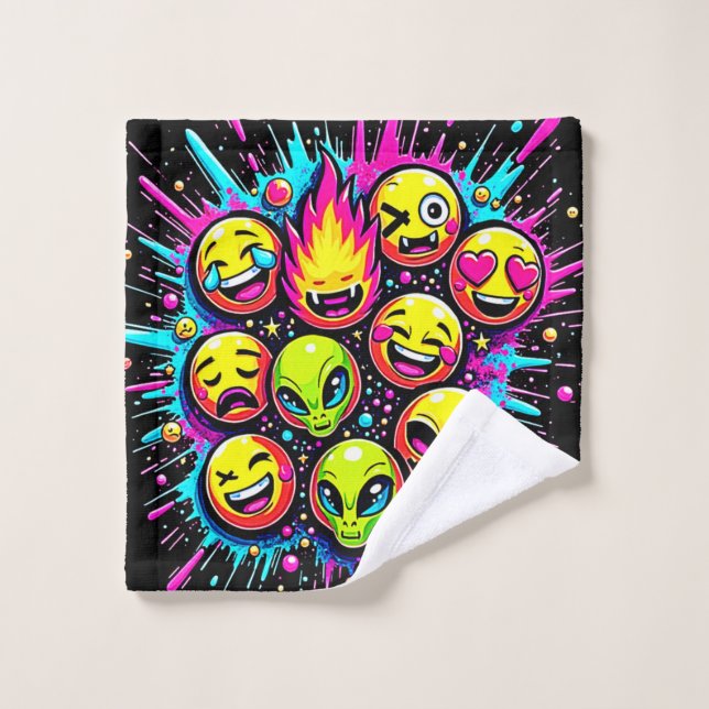 Mezcla de Emoji Funky de Neón (Toallita)