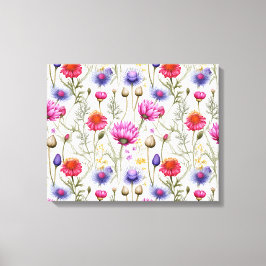 Mezcla de flores silvestres en lienzo premium envu