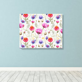 Mezcla de flores silvestres en lienzo premium envu