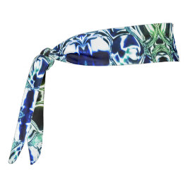 Mezcla de formas en azul y verde claro, metálico